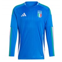 Camisa de Futebol Itália Equipamento Principal Europeu 2024 Manga Comprida